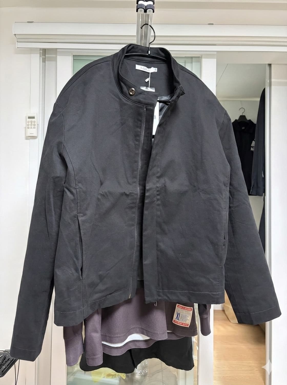 옷미새 미홀 몰스킨 코튼 라이더 자켓 (블랙) 판매 상품이미지2