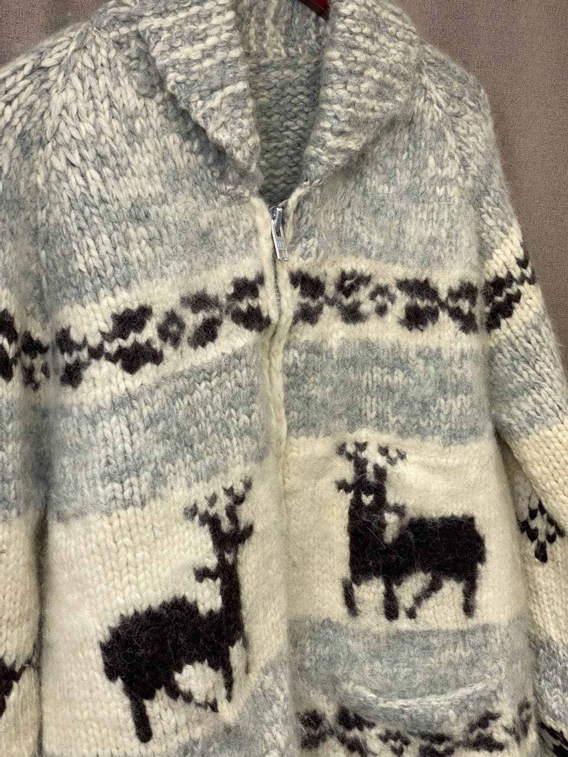 빈티지 코위찬 니트 집업 상품이미지2