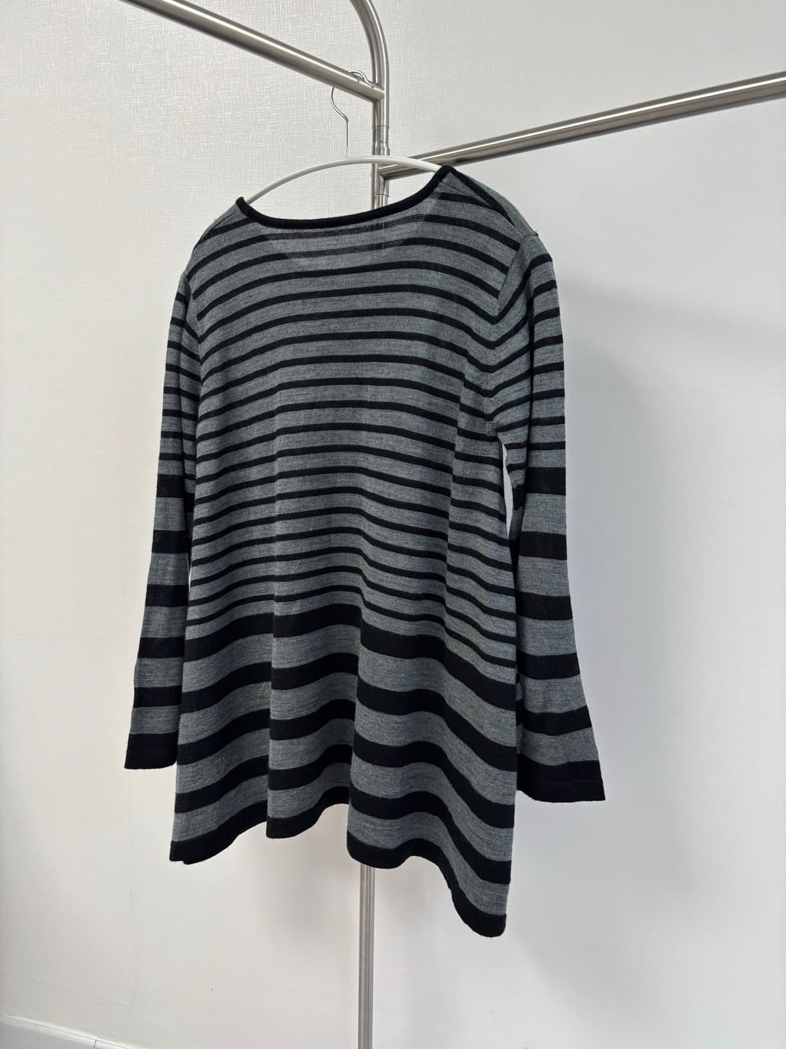 재패니즈 스트라이프 변형 스퀘어 헴라인 탑 상품이미지5