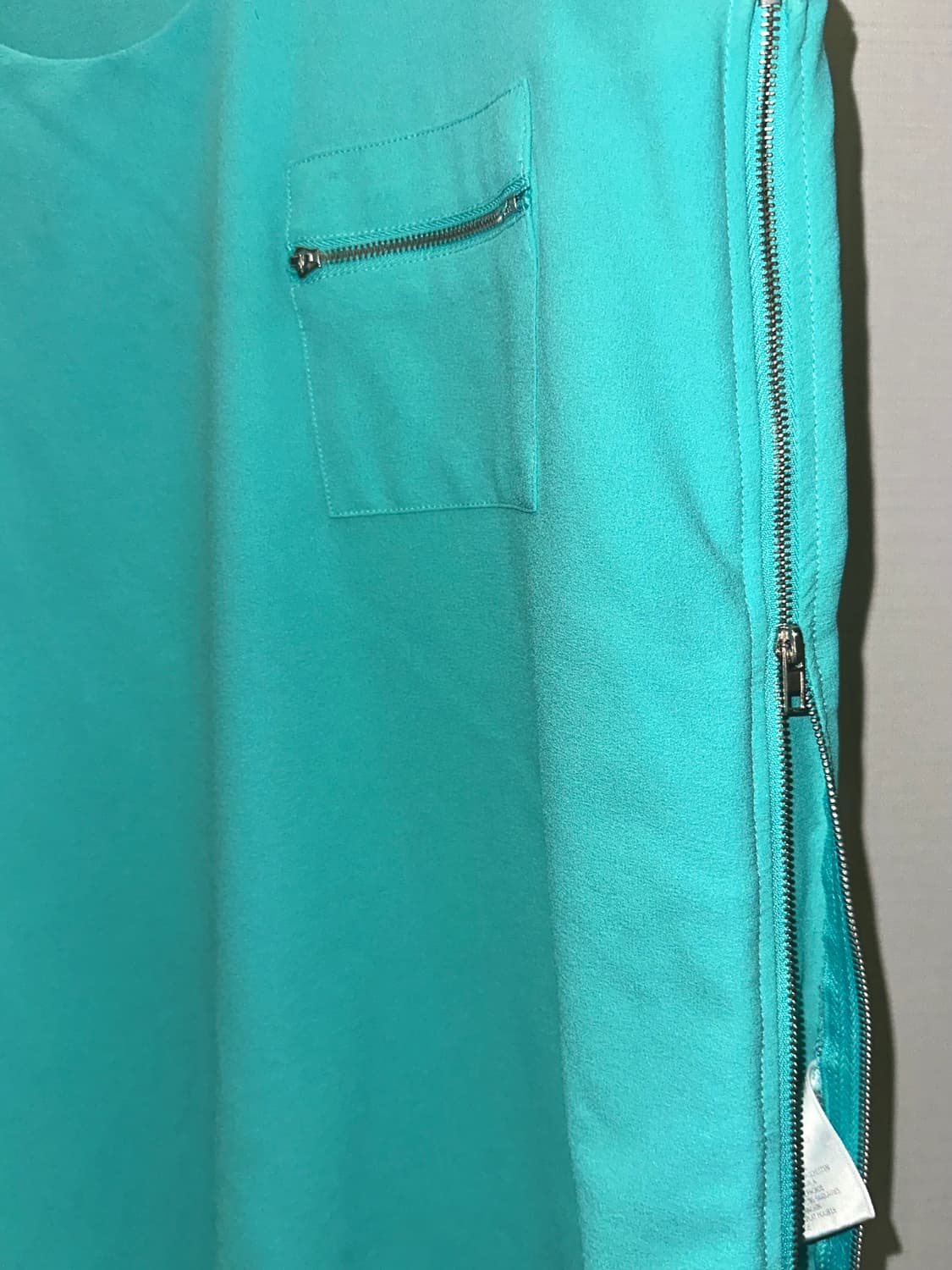 민트 지퍼 빈티지 슬리브리스 상품이미지4