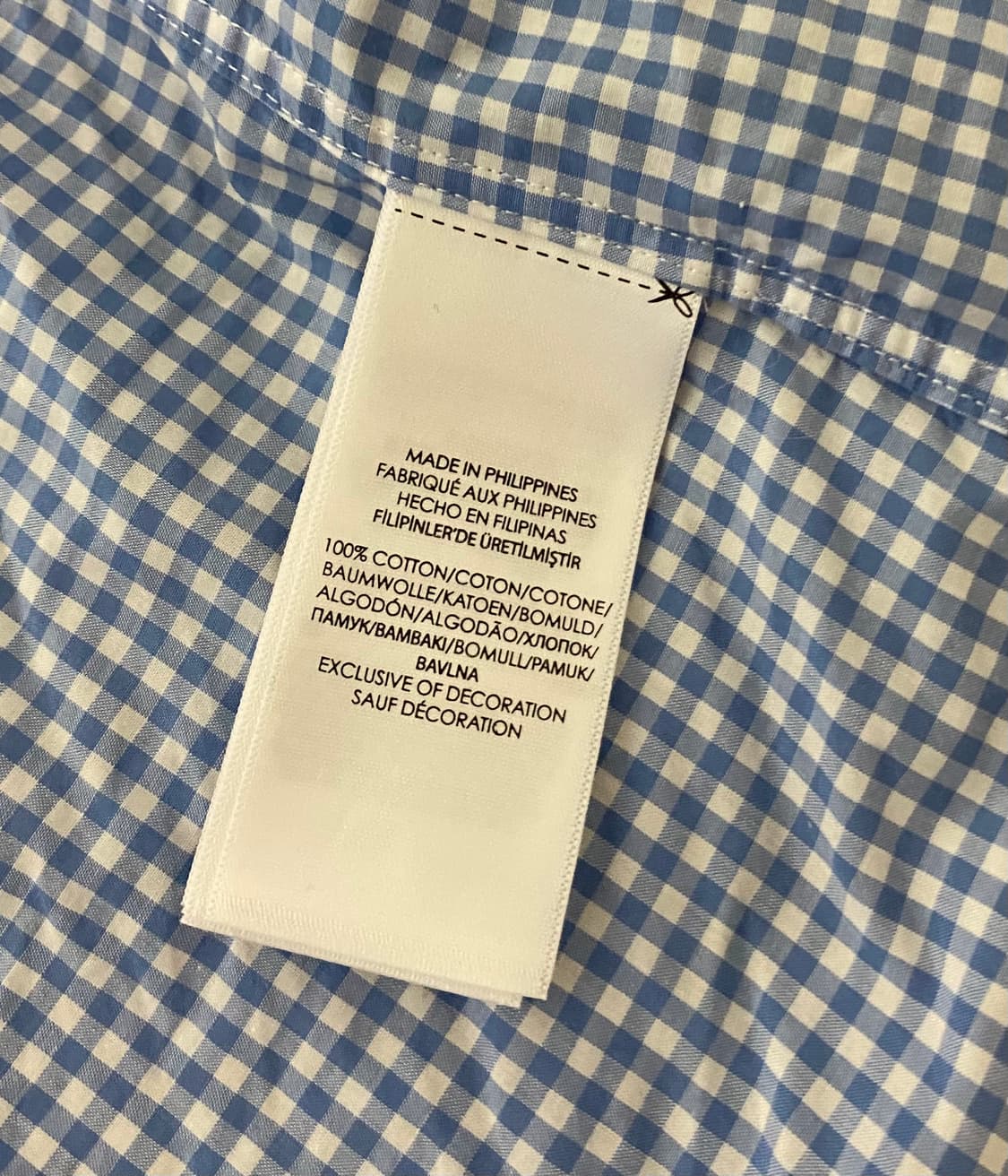 [M] 랄프로렌 폴로 셔츠 체크 블루 상품이미지3