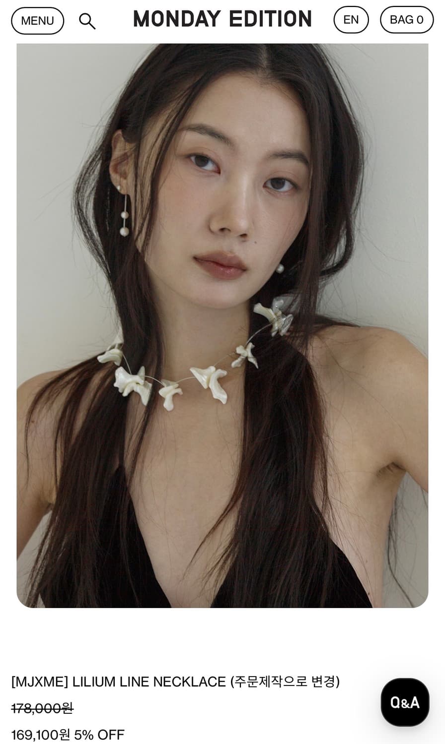 먼데이에디션xMJ 콜라보 LILIUM LINE NECKLACE 상품이미지1