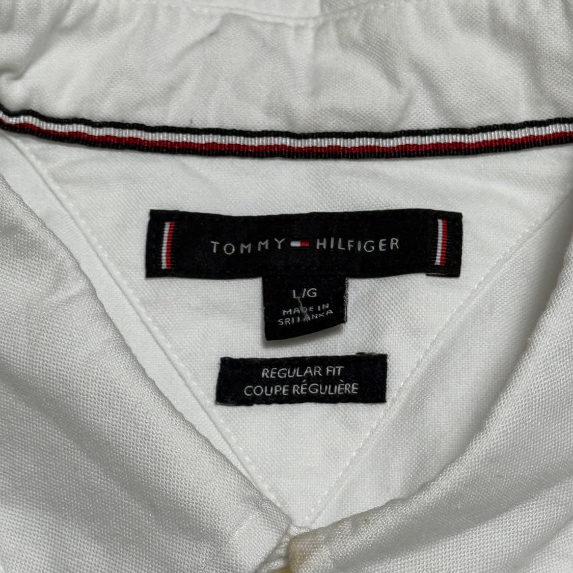 L 타미힐피거 래귤러핏 스몰로고 화이트 셔츠 상품이미지4