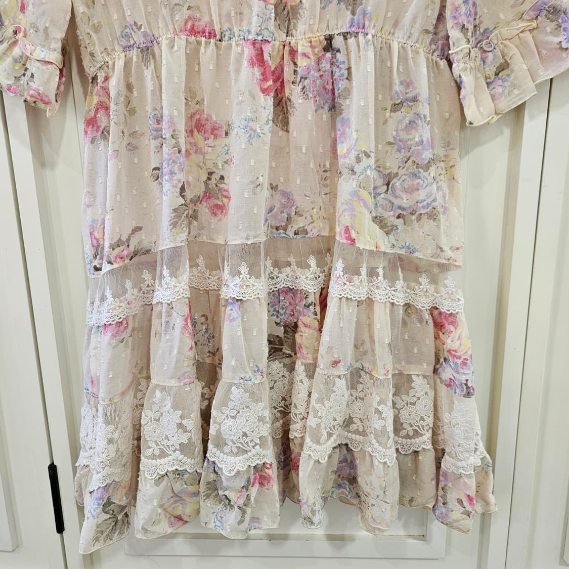 레스트로즈(LEST ROSE) 플라워 쉬폰 원피스 상품이미지8