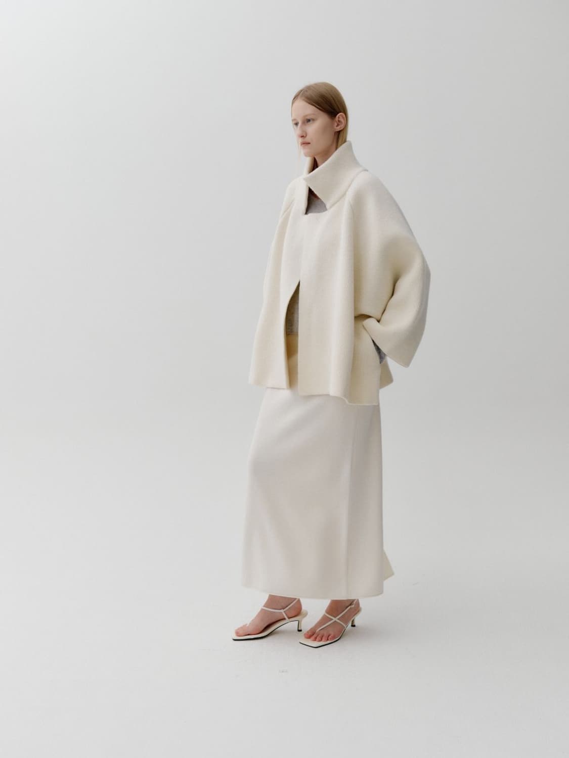 FACE NONE 페이스넌 램스울 코트 가디건 아이보리 상품이미지3