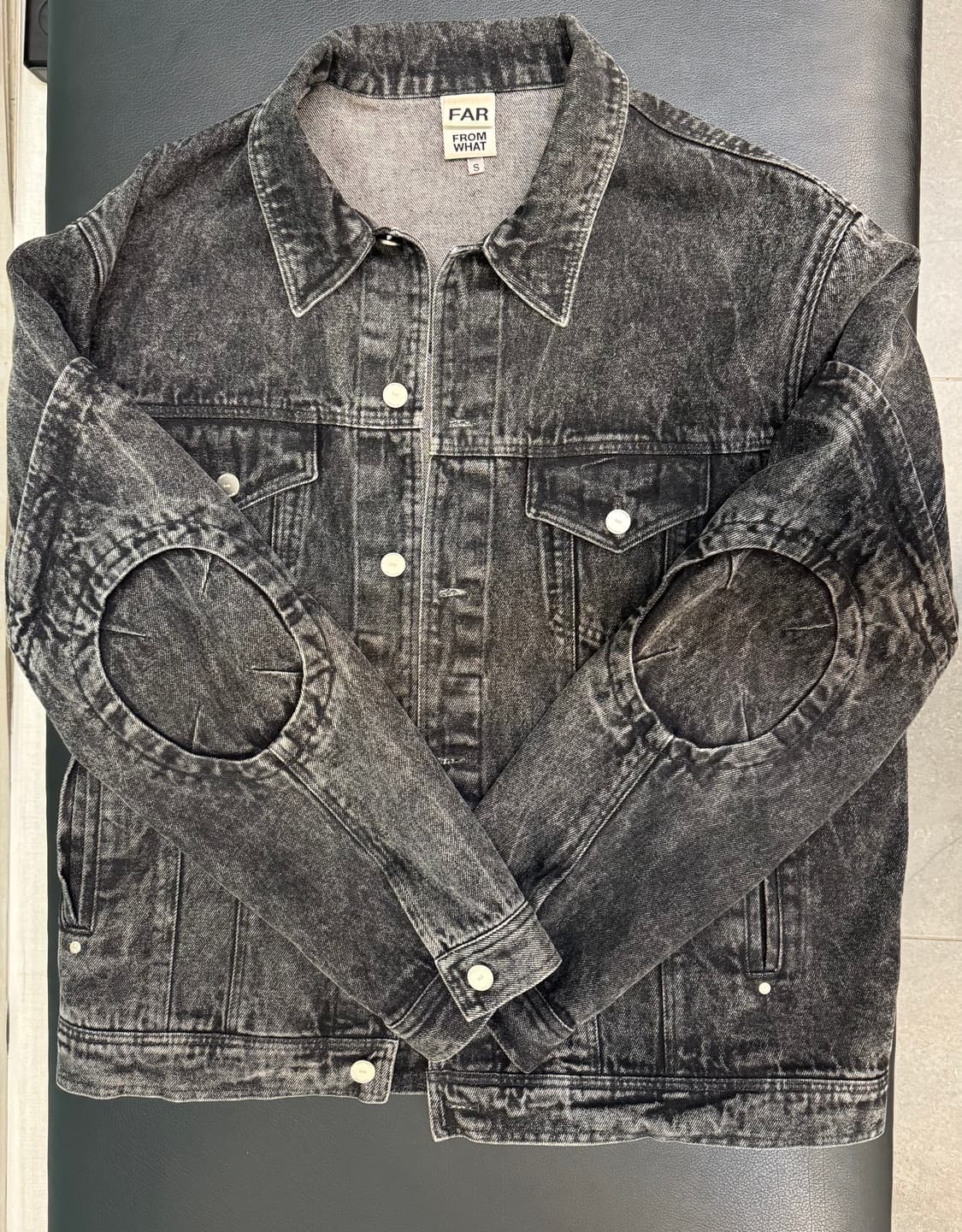 파프롬왓 파아카이브 써클 서클 워시드 데님 자켓 상품이미지5