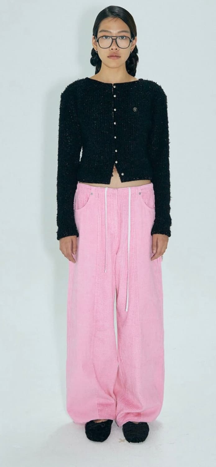 김미더영 트위드 니트 가디건 블랙 상품이미지2