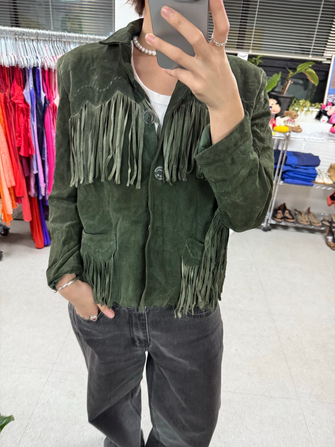 Vintage Usa fringe jacket 프린지자켓 상품이미지5
