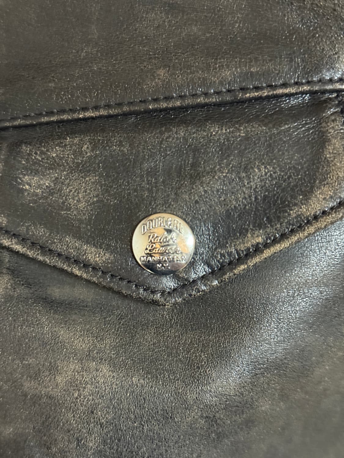 Rrl 슬림핏 모토 레더 자켓 s 상품이미지4