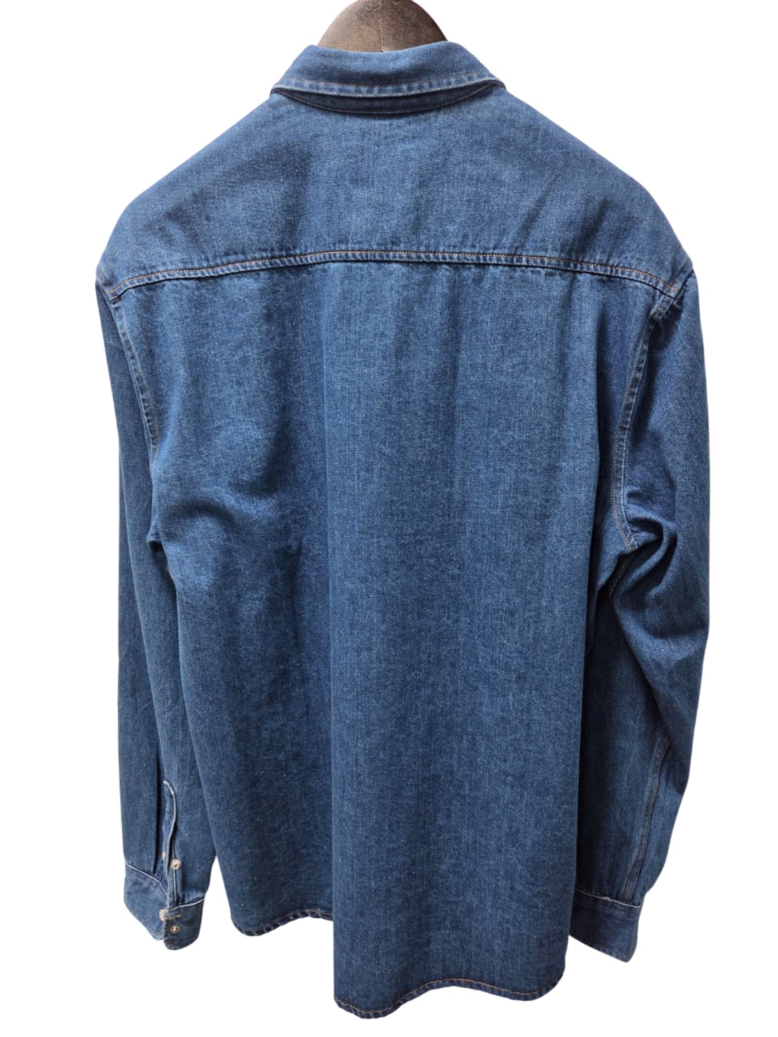 아미 스몰 로고 버튼 다운 데님 셔츠 블루 상품이미지2