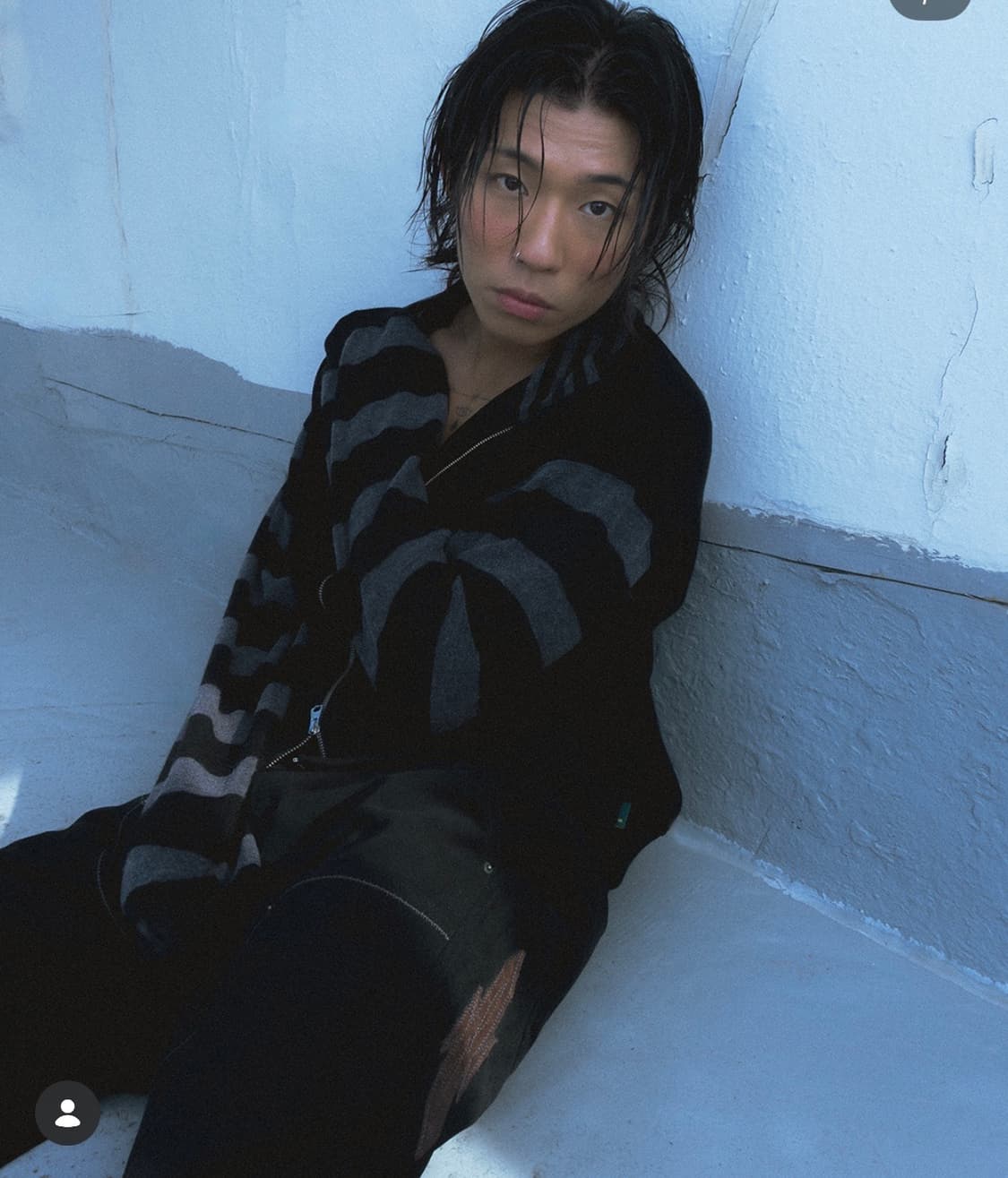 karactor 카락터 스트라이프 니트집업 1사이즈 상품이미지1