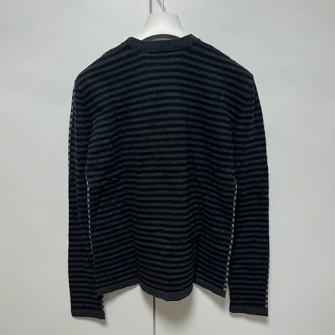 [S,M]기마구아스 Diego 스트라이프 니트/그레이 상품이미지3