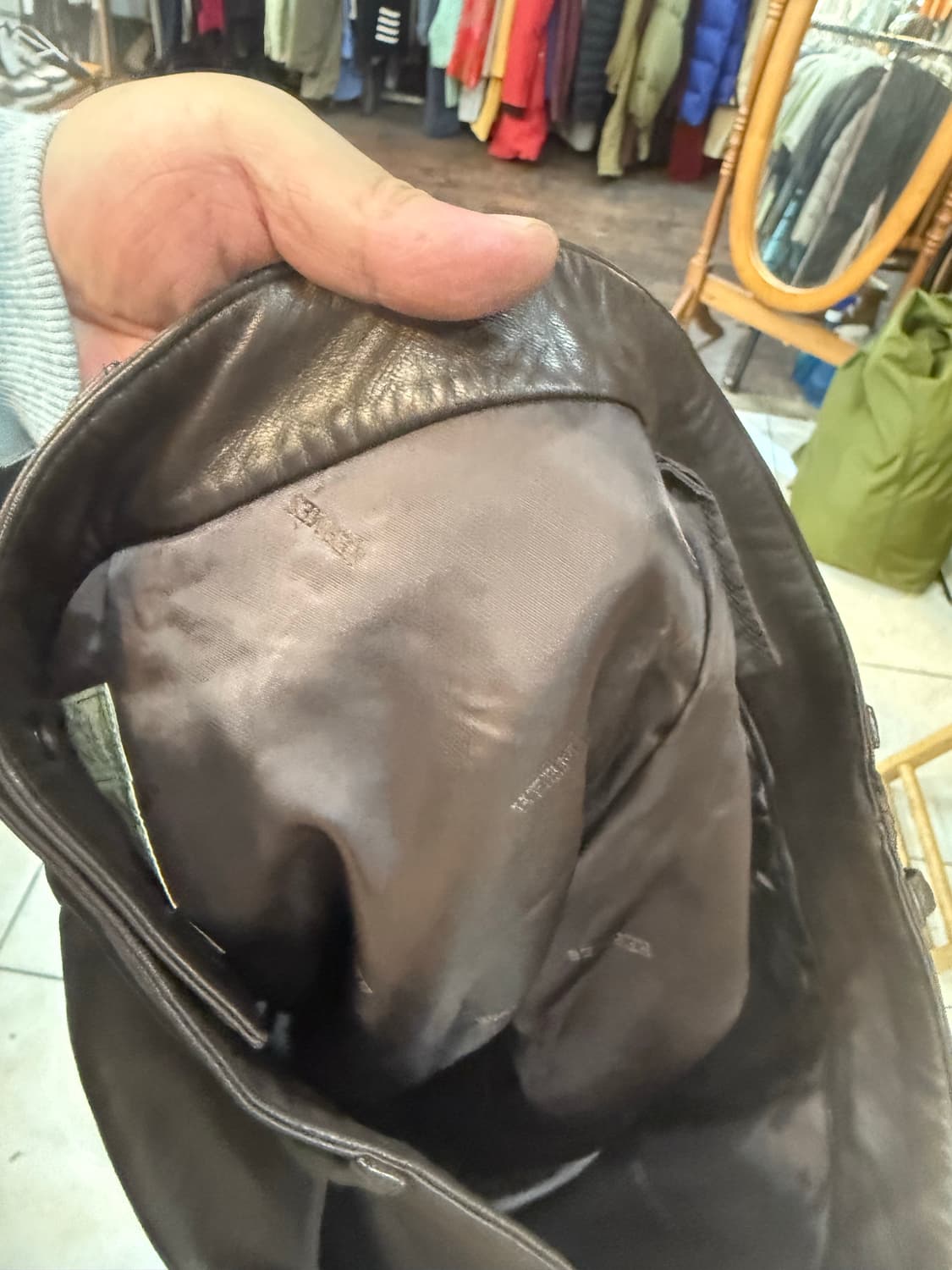 46/32 정품 에르메스 램스킨 가죽바지 팝니다 상품이미지4