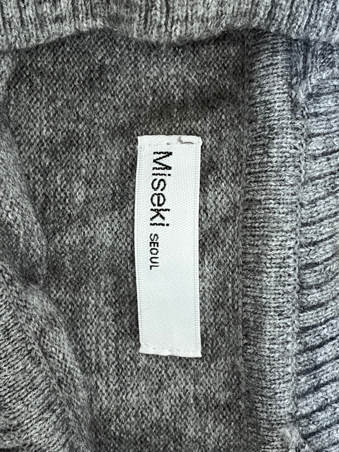 미세키서울 오블리크 라인버튼 니트 Gray 상품이미지6