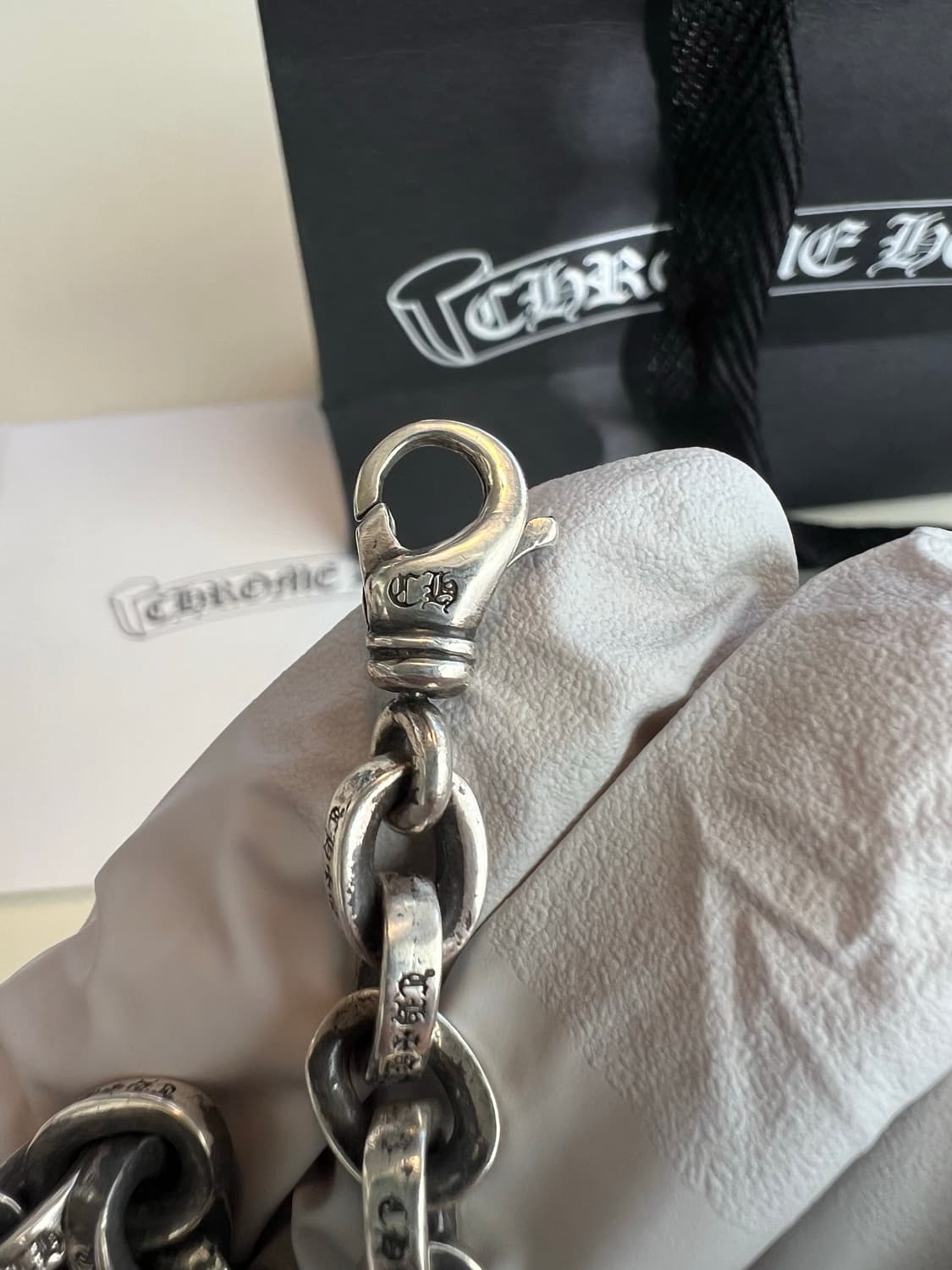 [8인치] 크롬하츠 페이처체인 라지 팔찌 상품이미지3