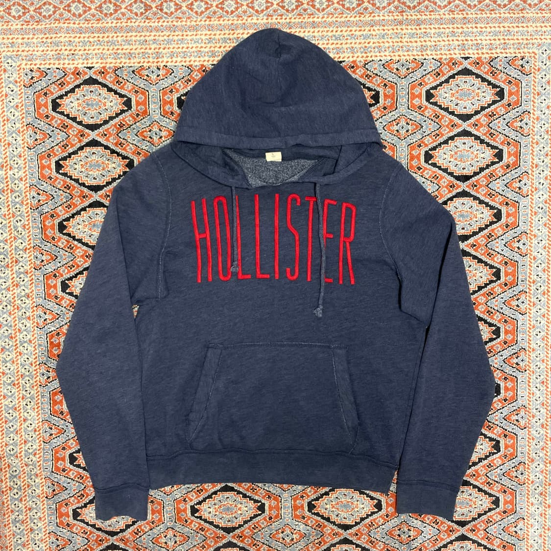 홀리스터 스펠로고 네이비 기모 후드티셔츠 남성L 상품이미지1