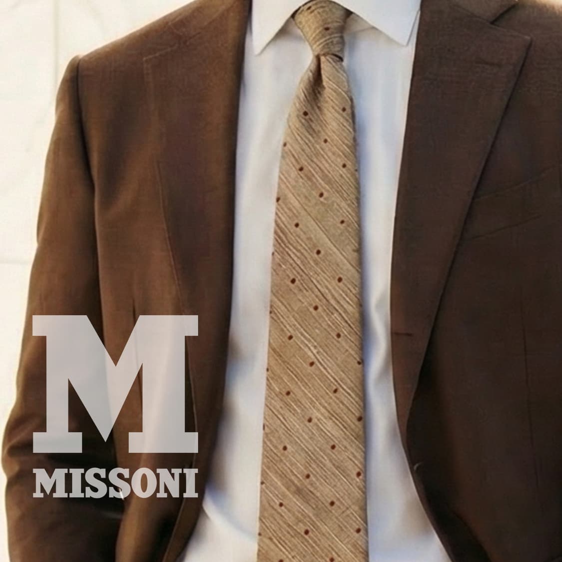 미쏘니 실크 브라운 도트 텍스처 넥타이 8.6cm A+등급 K1798
 상품이미지1