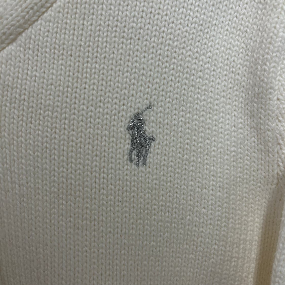 폴로 랄프로렌 포니로고 아이보리 숄카라 가디건 상품이미지3