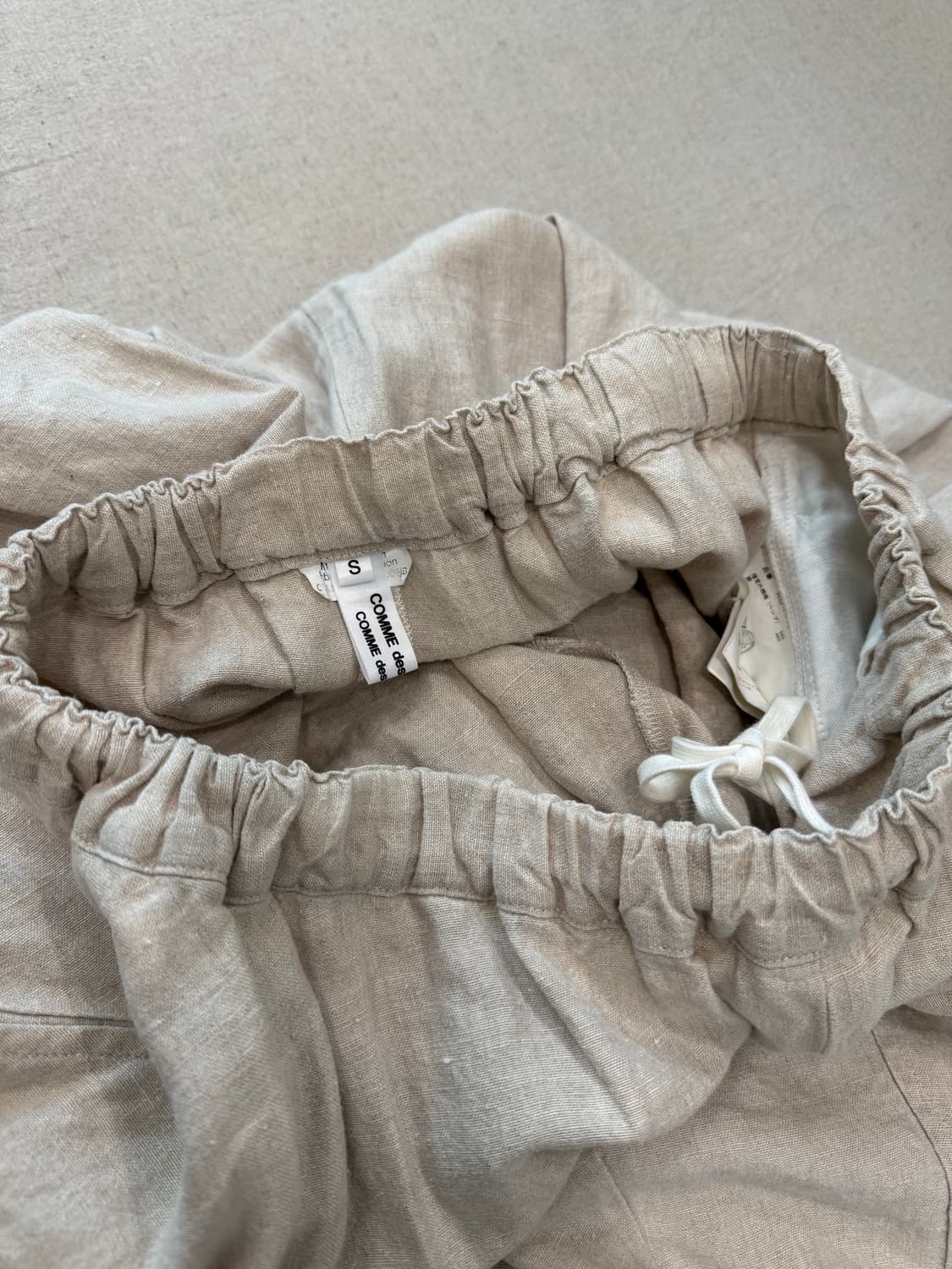 꼼데가르송 꼼꼼 14ss 린넨 와이드 도넛 팬츠 스커트 상품이미지9