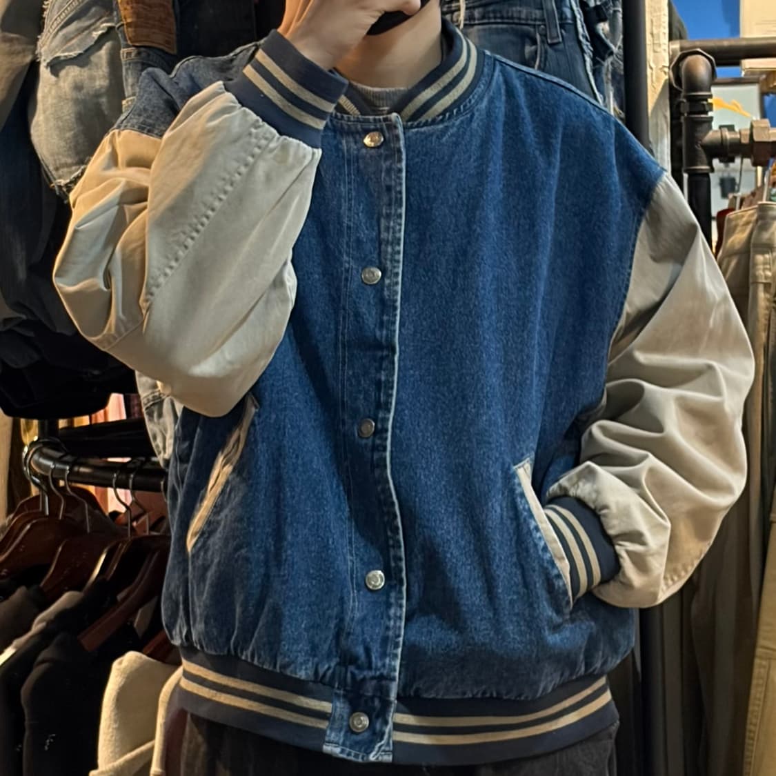 [NO.9] VTG 데님 바시티 자켓 상품이미지1