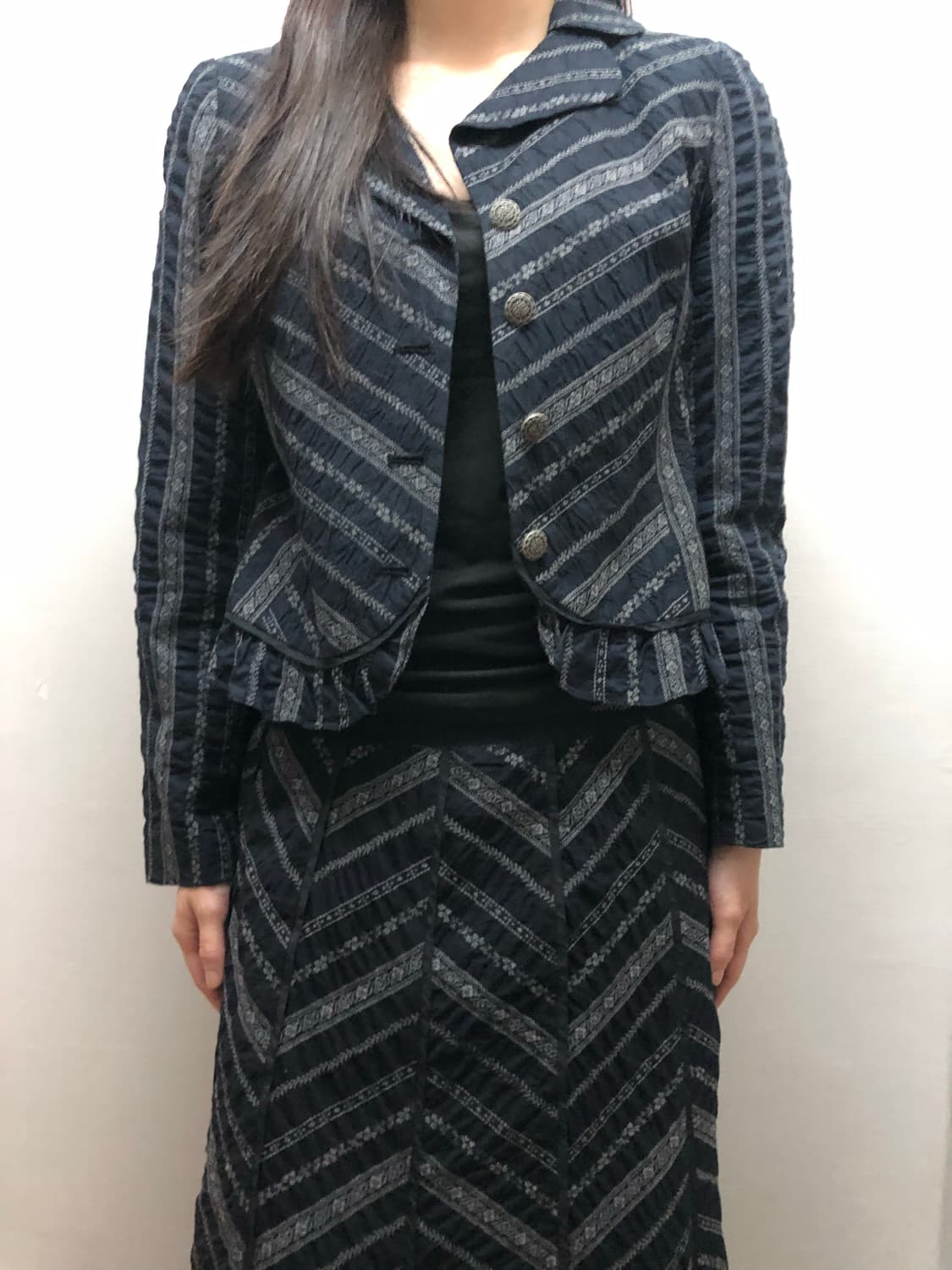 빈티지 블랙 오리엔탈 셋업 상품이미지3