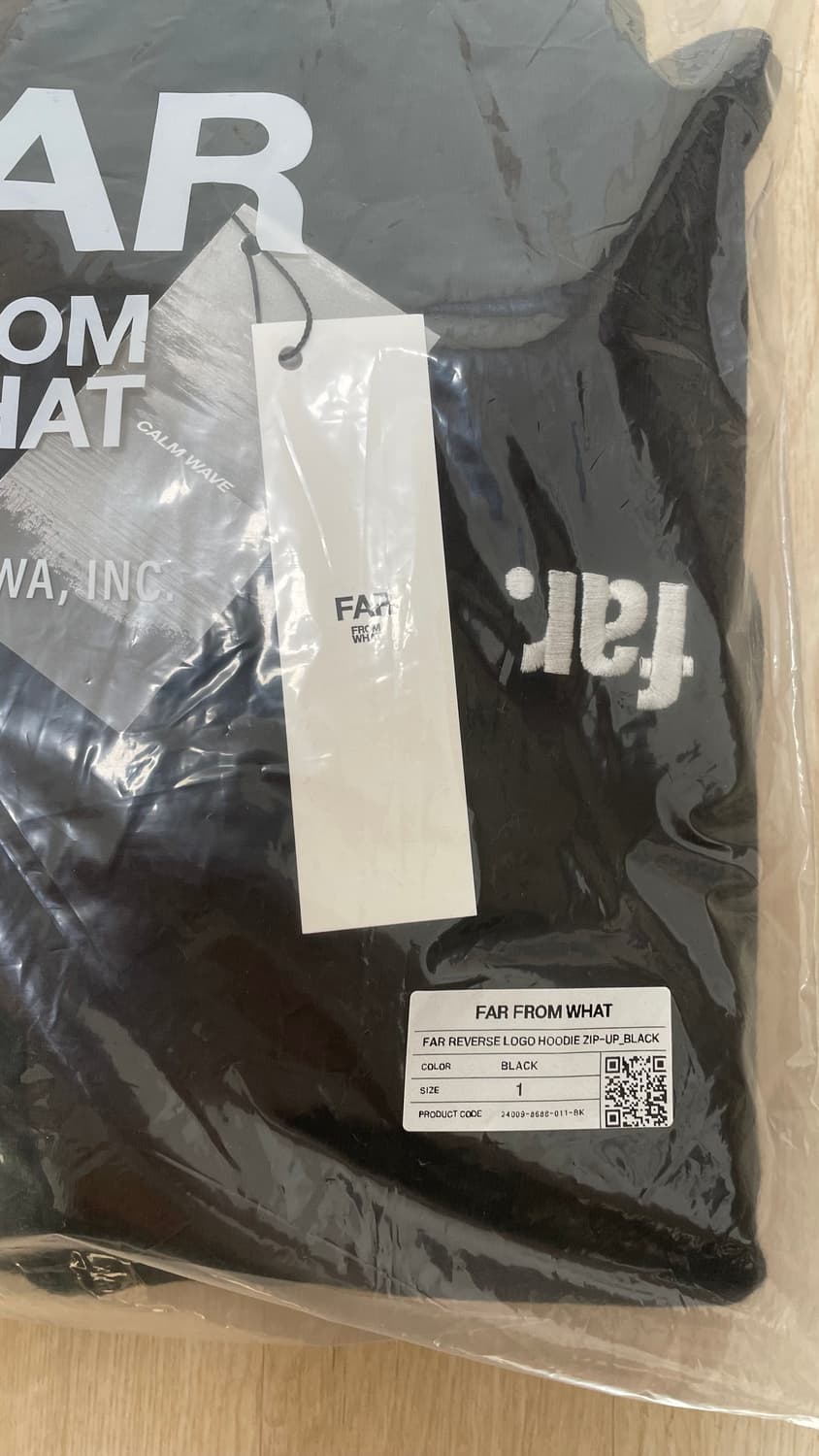 [1] 파아카이브 리버스 로고 후드 집업 블랙 상품이미지6