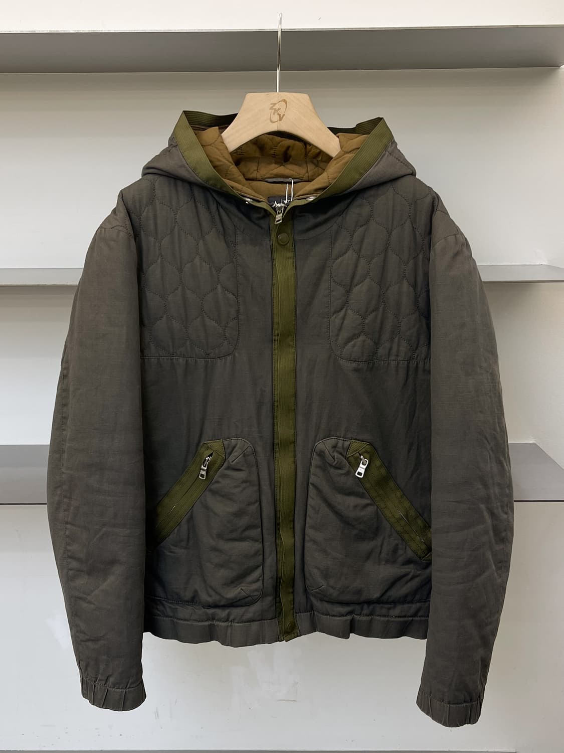 아르마니 익스체인지  퀄티드 후디드 자켓 상품이미지1