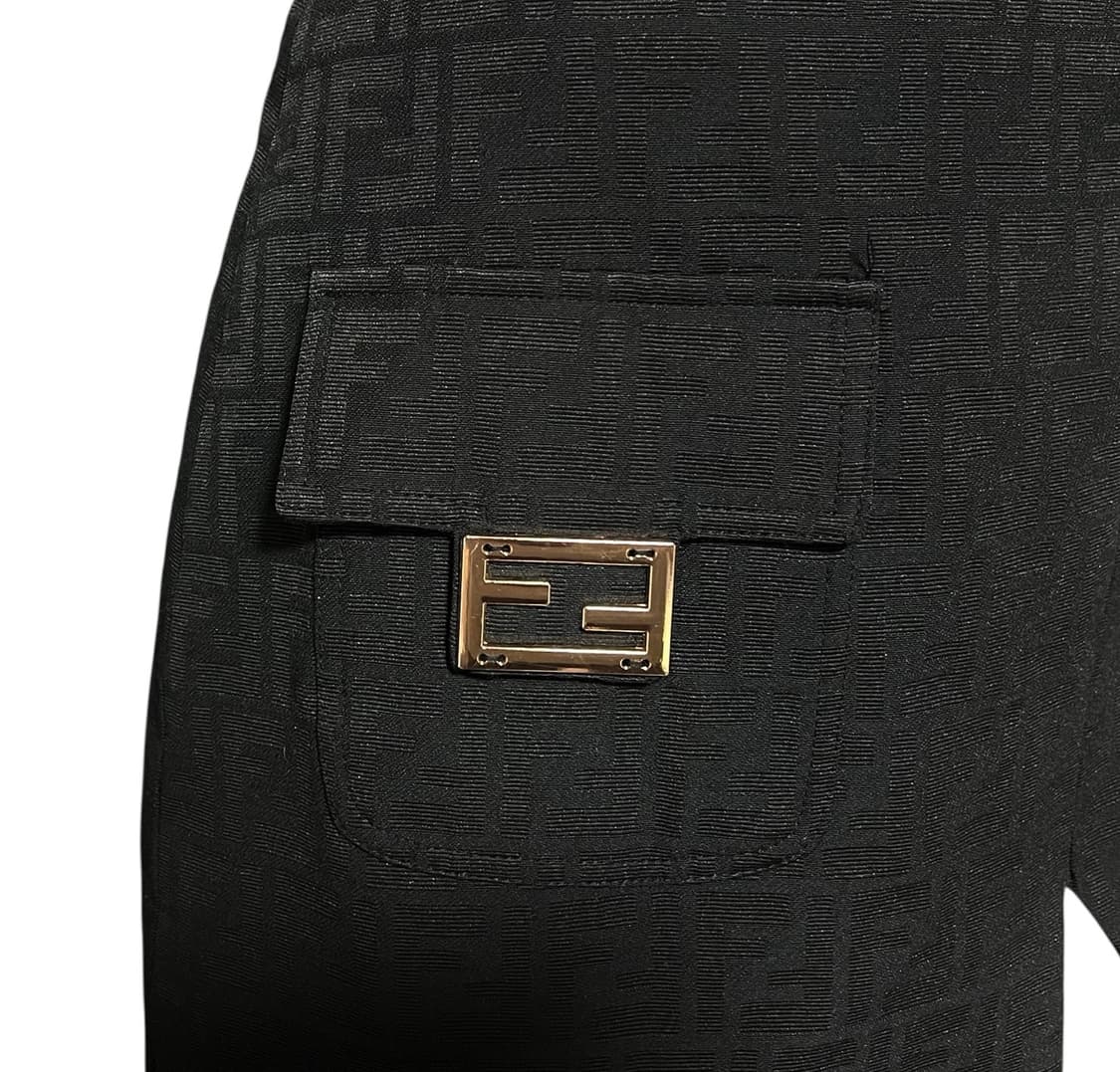 펜디 FF 로고 블랙 미니스커트 L 상품이미지3