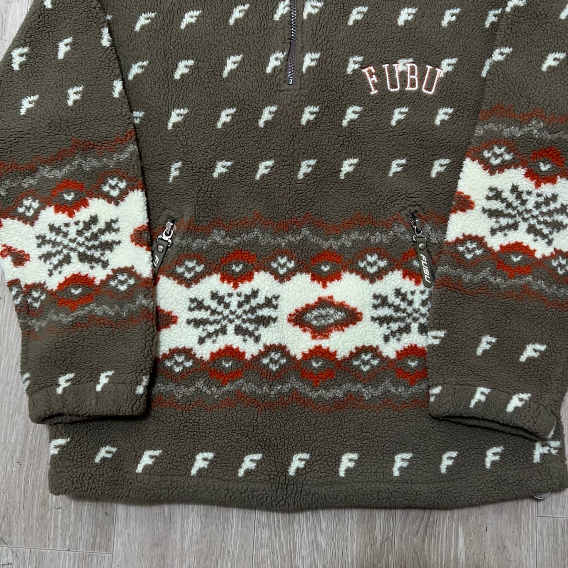 푸부 FUBU 올드스쿨 아노락 플리스 후리스 S/90  상품이미지3