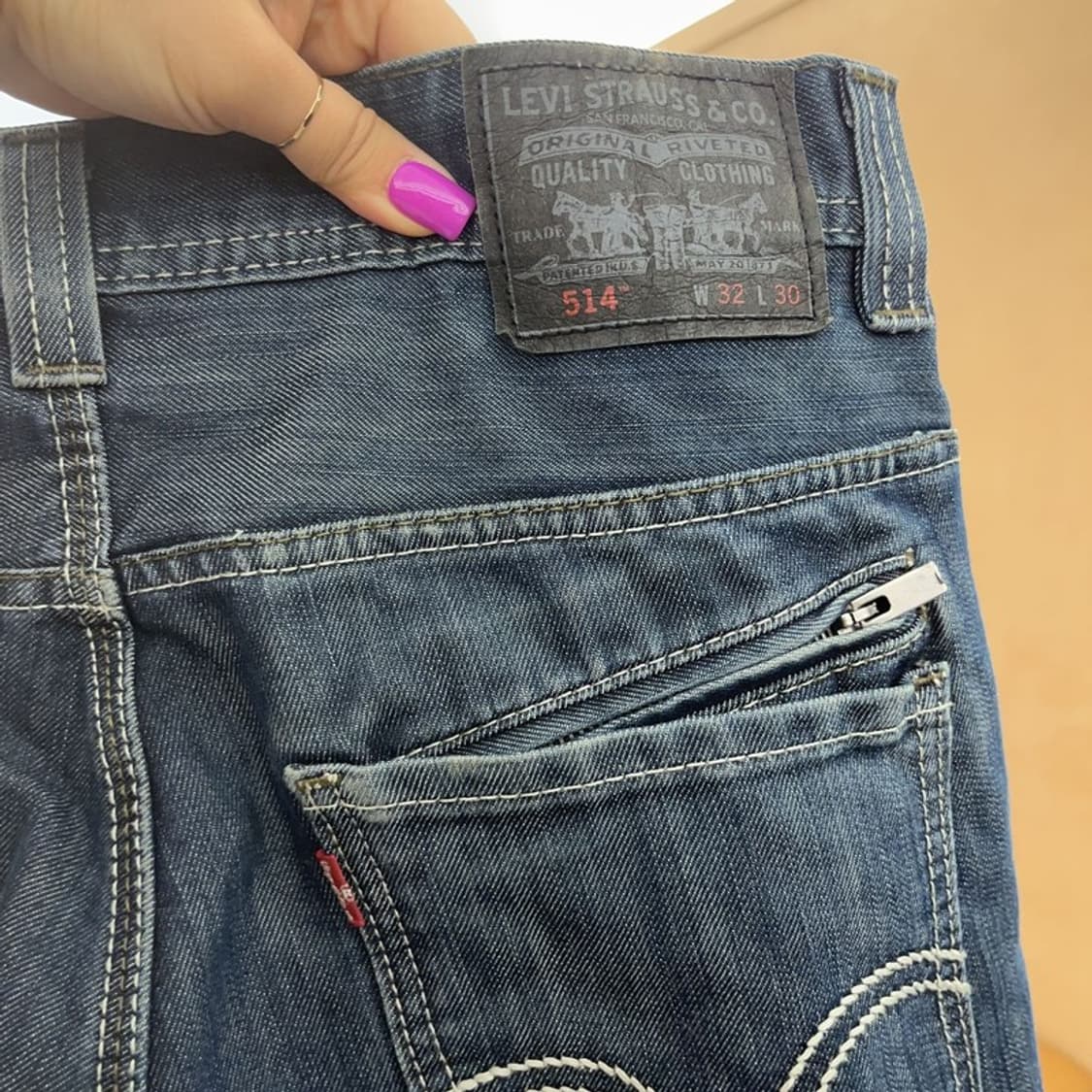 리바이스 514 유니크 더블 포켓 데님팬츠 32인치 C06873 상품이미지5
