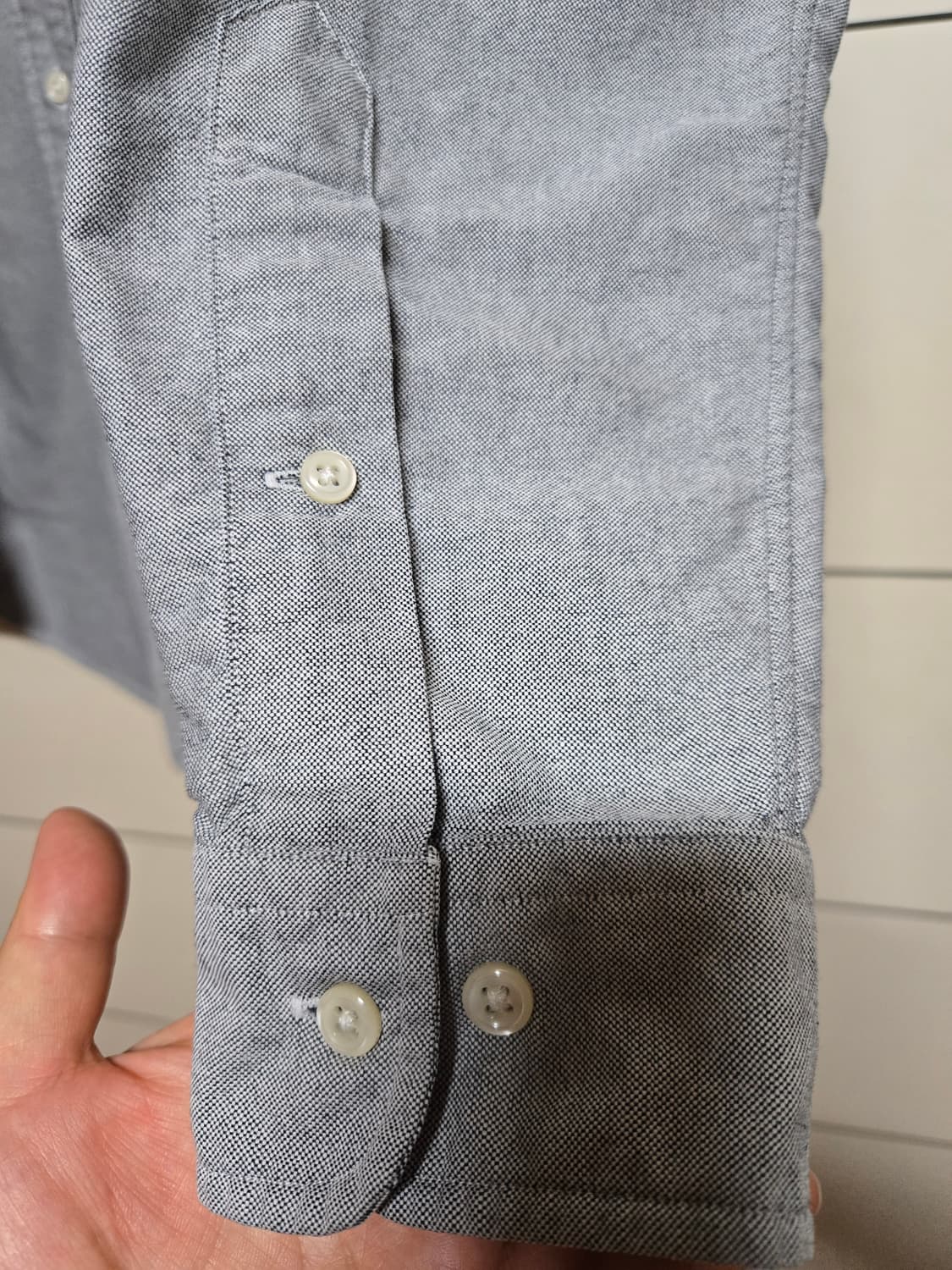 폴로 랄프로렌 신형 그레이 옥스포드 커스텀핏 셔츠 상품이미지5