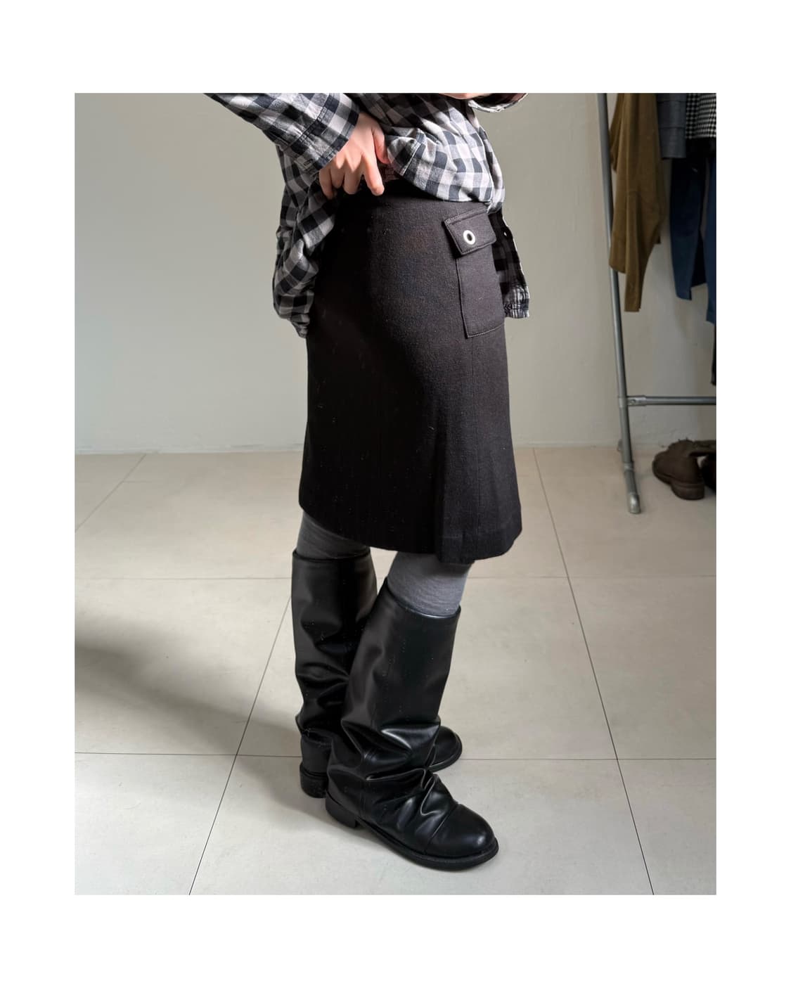 빈티지 울 혼방 스커트 상품이미지5