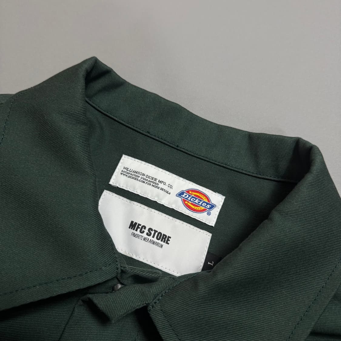 디키즈 x MFC STORE 다크그린 도본 트윌 코튼 빅실루엣 워크 자켓 상품이미지3