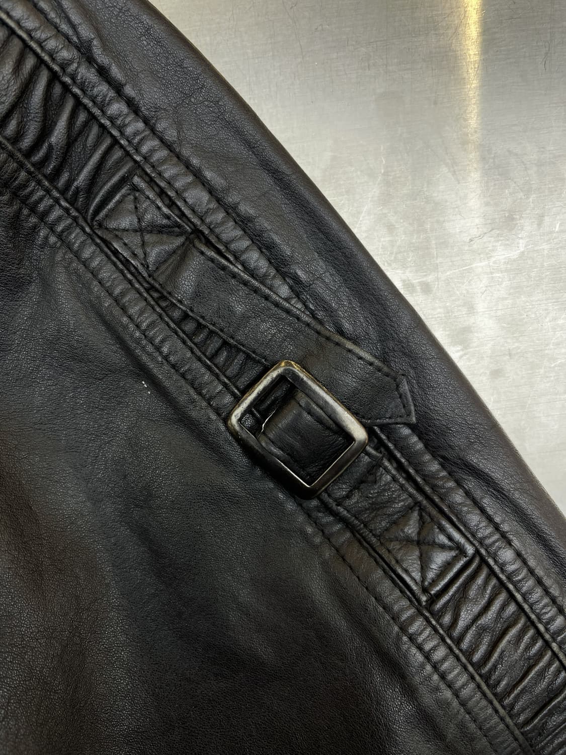 Envy Monarch 90's 벨트 디테일 레더 자켓 상품이미지7