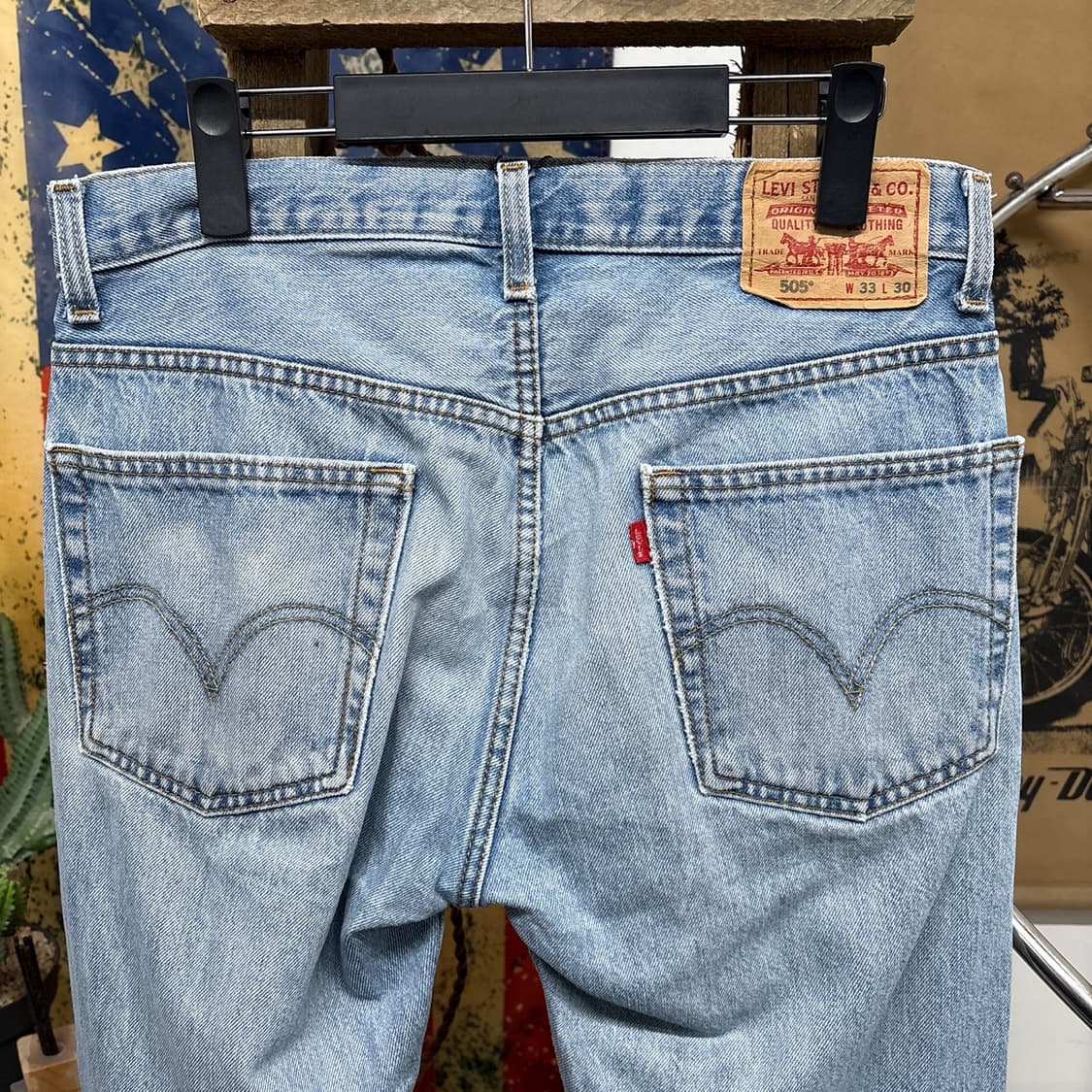 00s 리바이스 505 레귤러핏 디스트로이드 연청 데님팬츠 N896   상품이미지7