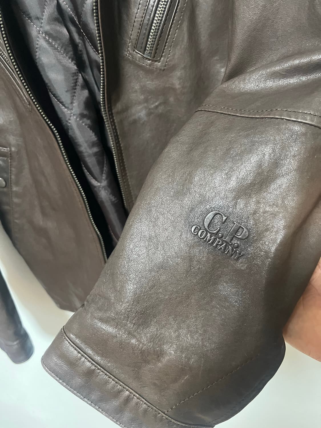 CP컴퍼니 브라운 고글가죽  자켓 상품이미지2