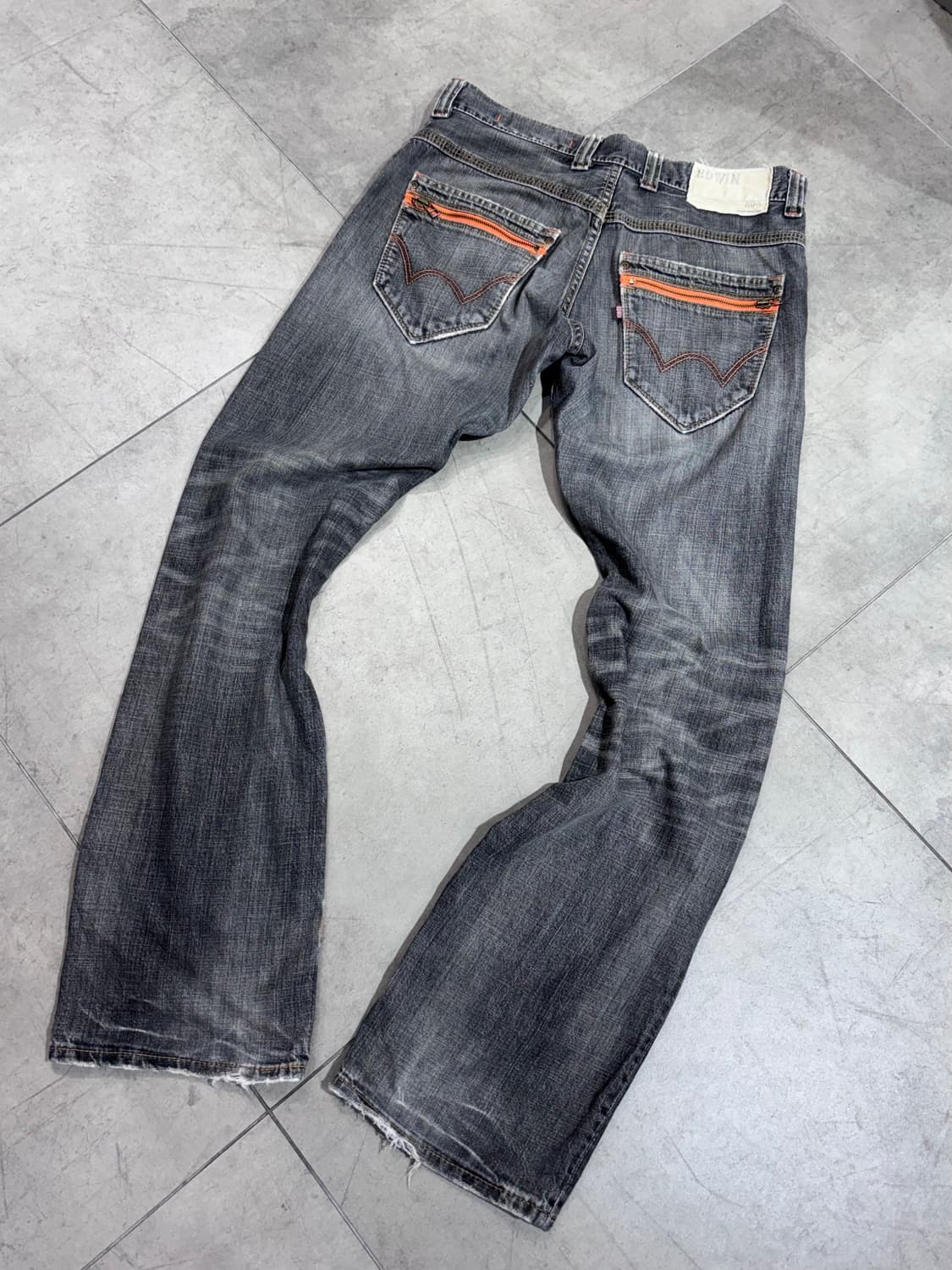 에드윈 XU-S 빈티지 워싱 지퍼 데님 팬츠 바지 상품이미지1