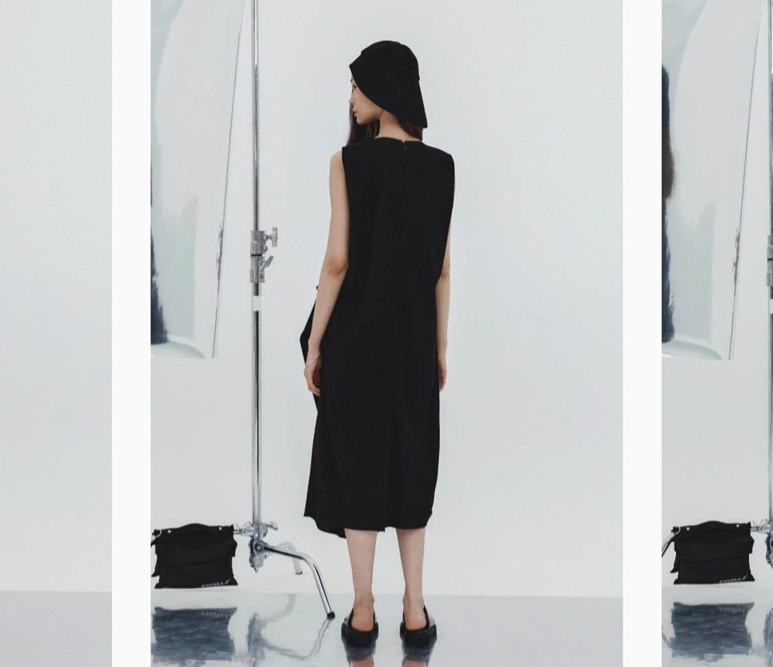 (새상품) 에핑글러 드레이핑 원피스 블랙 draping ops 상품이미지3