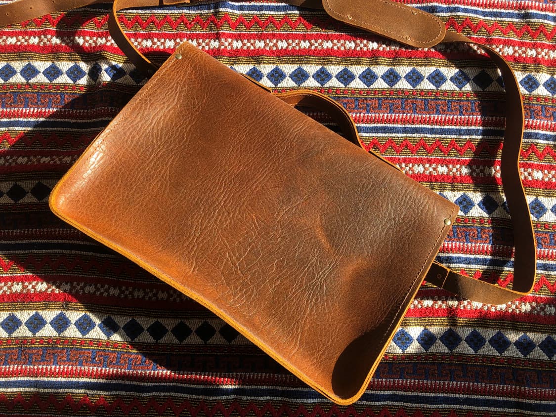 자첼 레더 사첼백 브라운 브리프케이스 상품이미지2