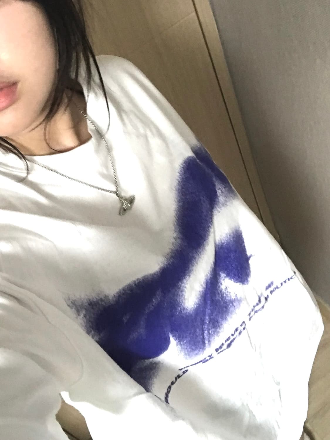 보세 블루 프린팅 티셔츠 상품이미지1