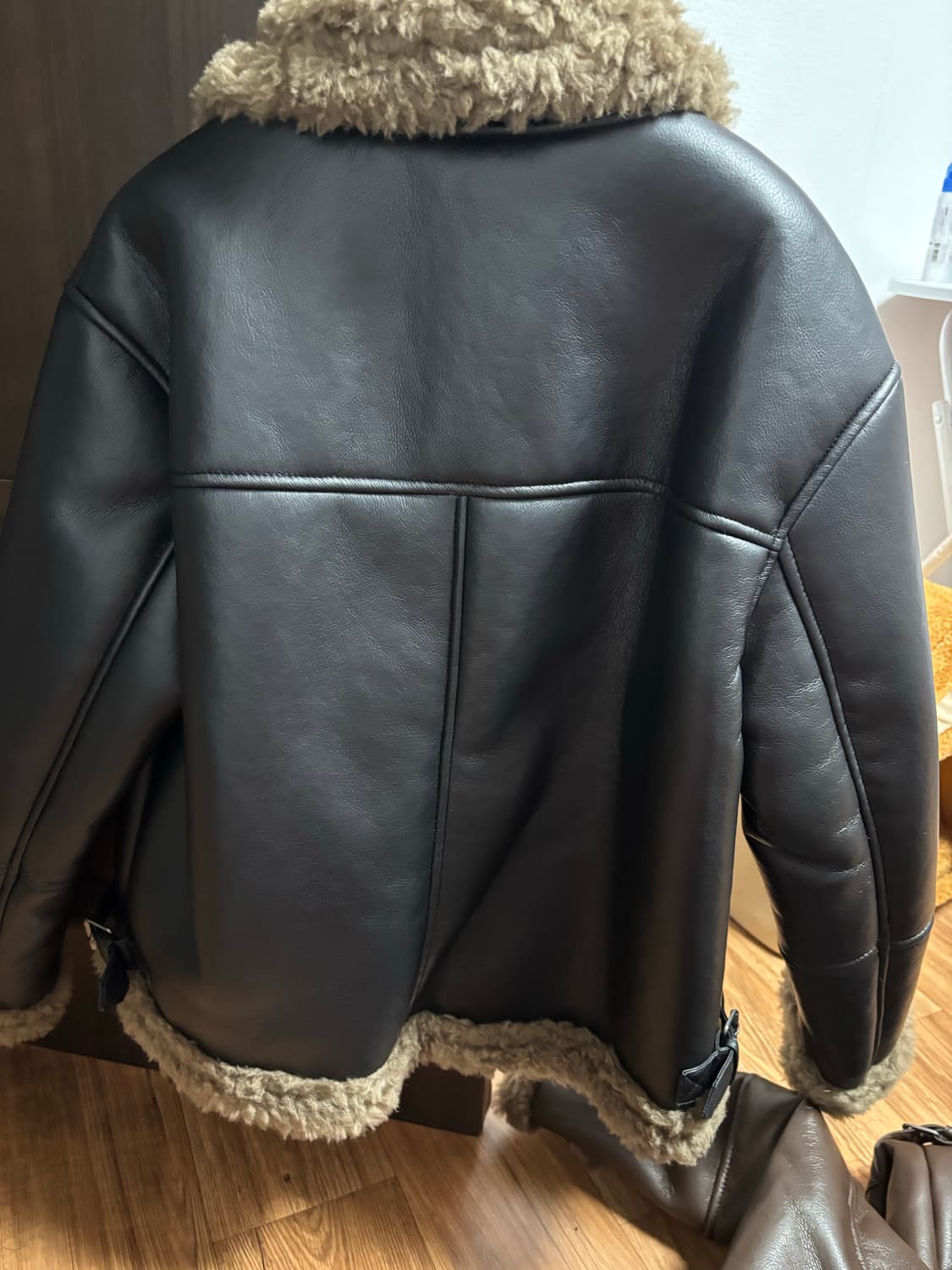 무스탕 블랙, 브라운 두 개 일괄 판매 상품이미지4