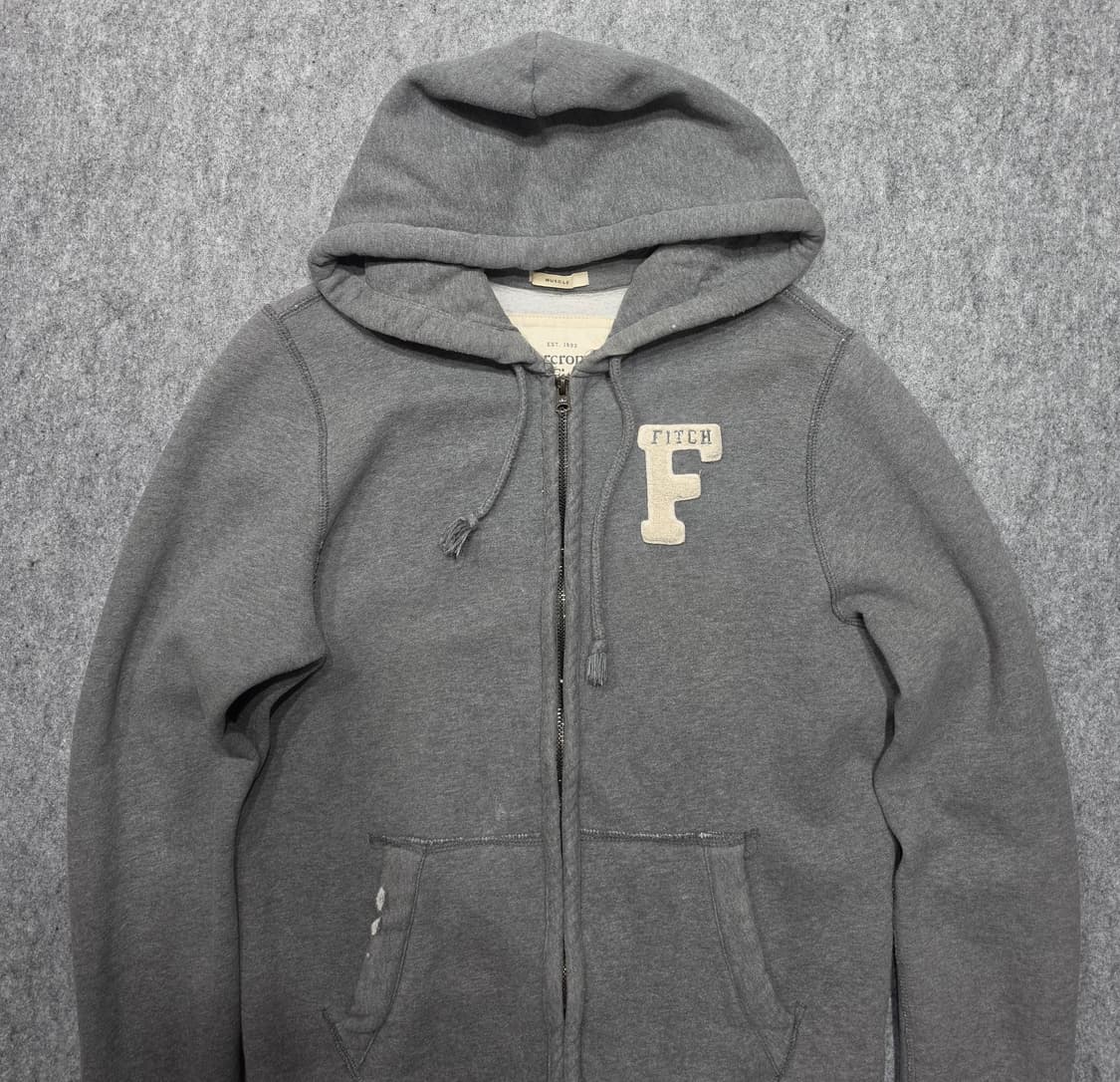아베크롬비 F로고 패치 빈티지 Y2K 후드집업 M 상품이미지4