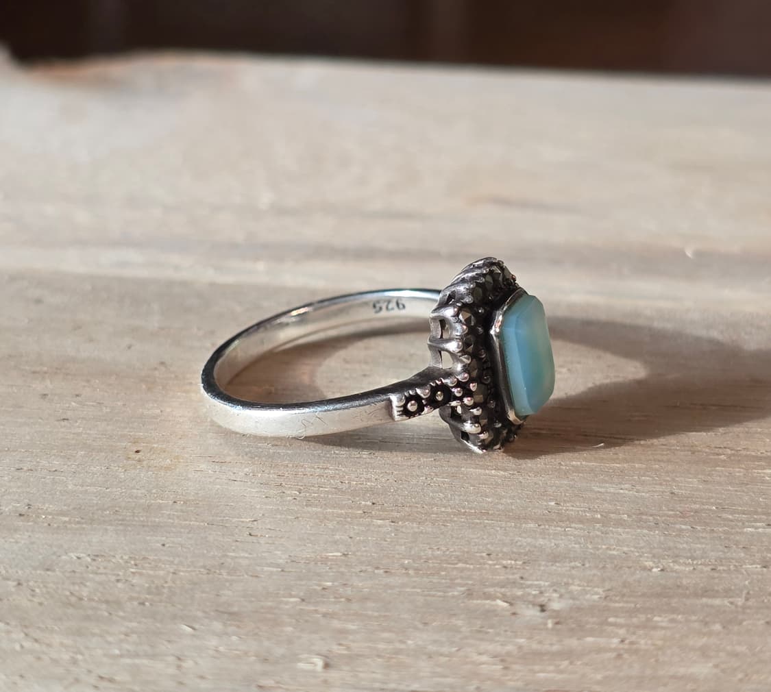 빈티지 실버 925 은 원석 반지 상품이미지2