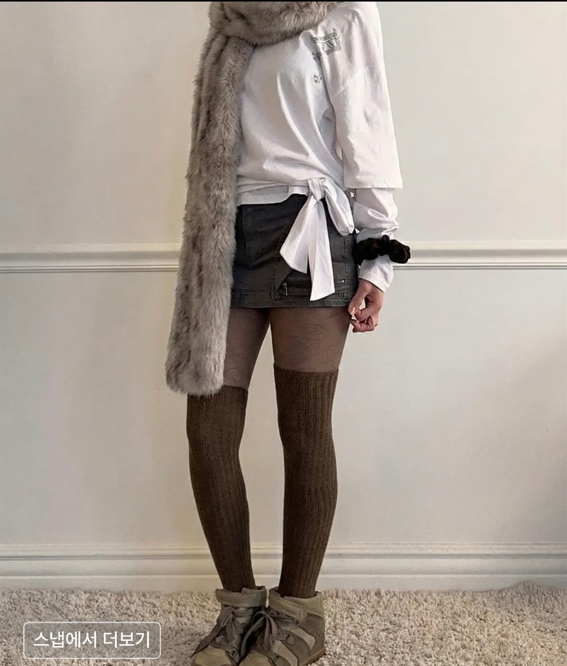 플리즈노팔로우 Noice Tie Long Sleeve Top (White 상품이미지4