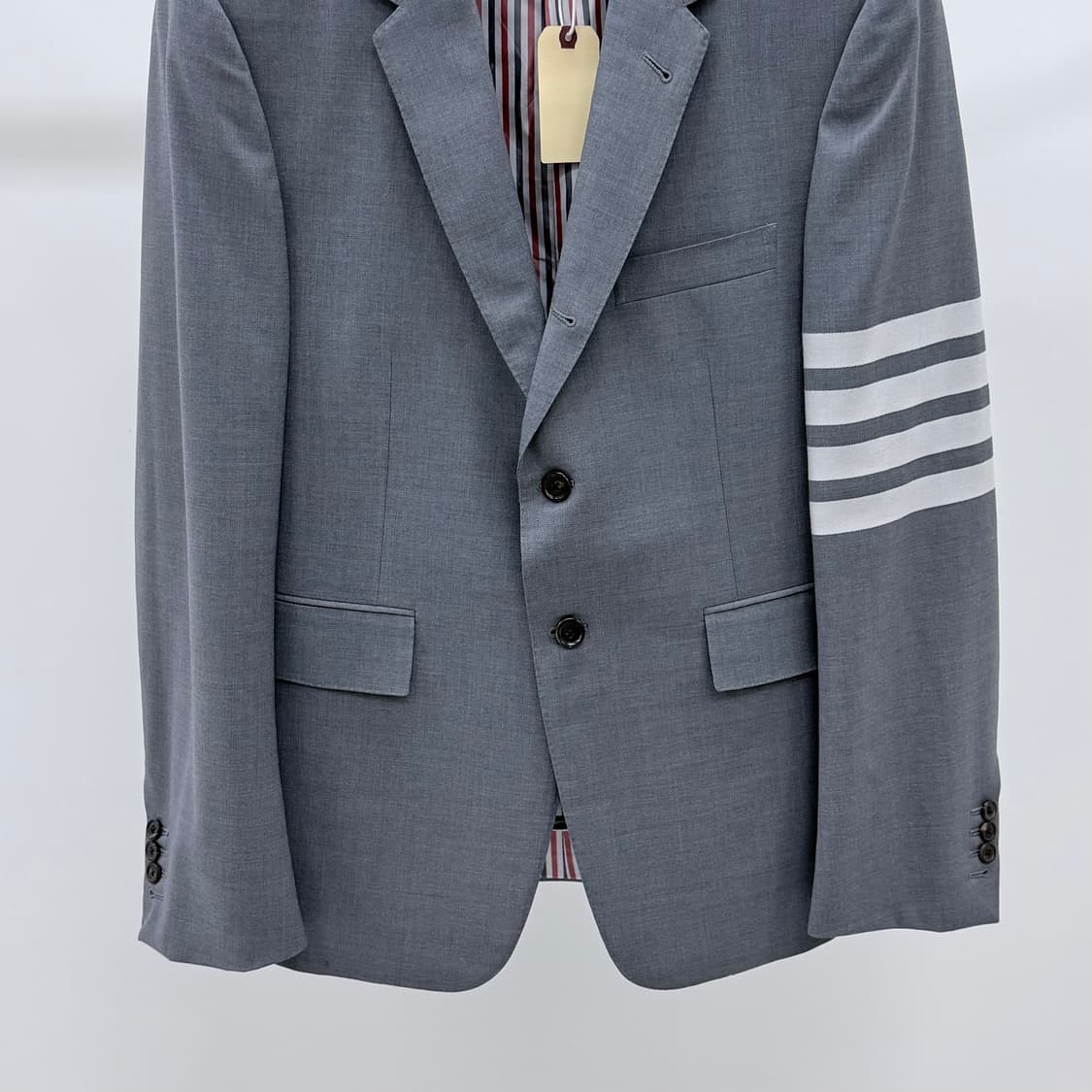 [미사용/3] 톰브라운 사선완장 위브 블레이저 자켓 정장 그레이 상품이미지4