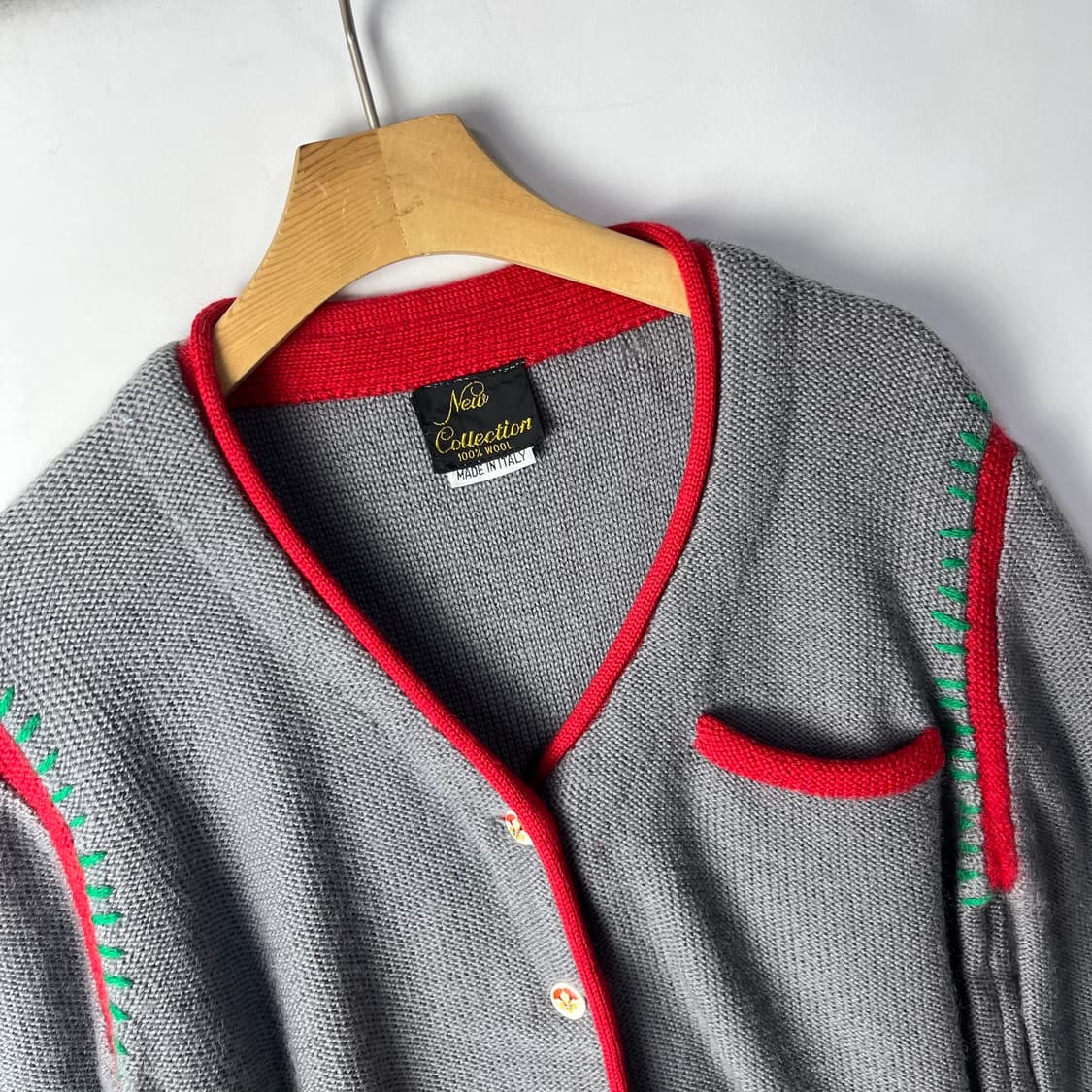 [JPN] 빈티지 크리스마스 배색 울 가디건 상품이미지3