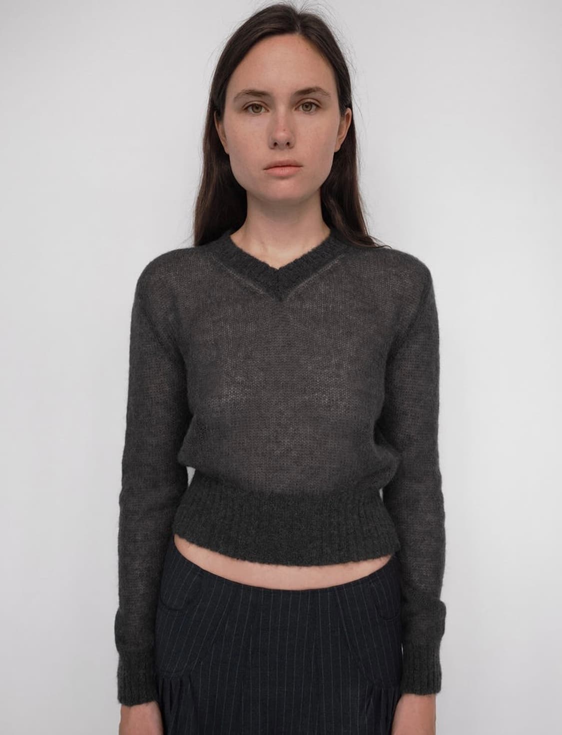 [M]기마구아스 Mum 모헤어 니트/다크 그레이 상품이미지1