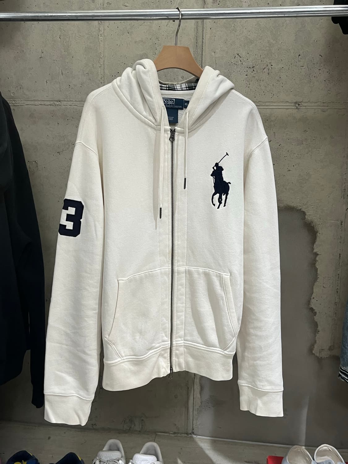 폴로 랄프로렌 빅포니 화이트 후드집업 상품이미지1