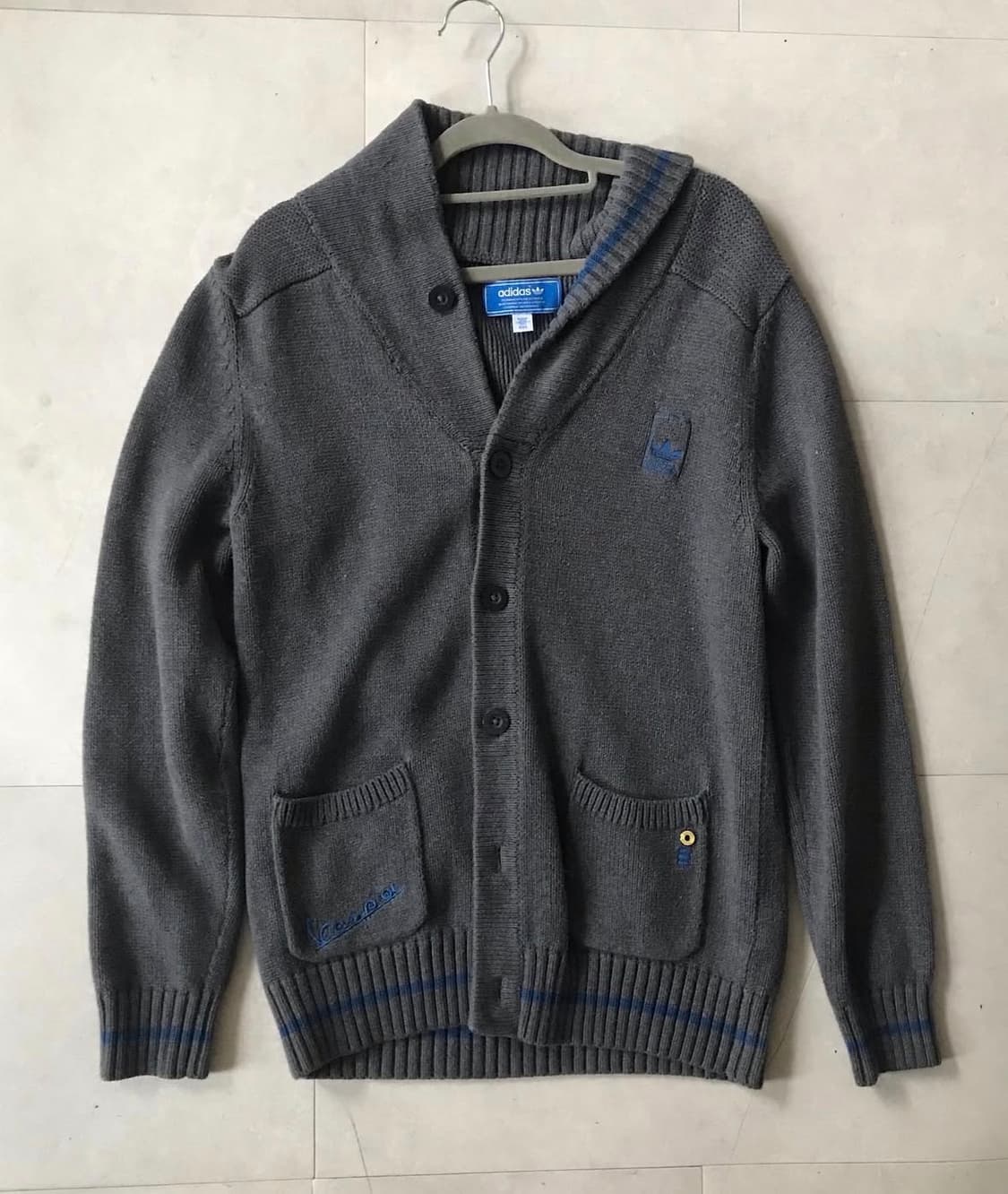 빈티지 아디다스 브이넥 버튼 니트 가디건 상품이미지4