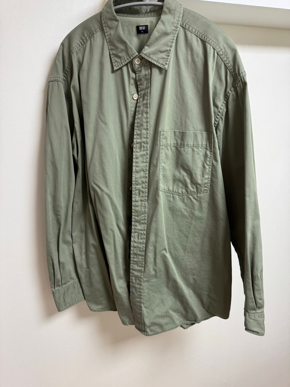 [XL] 유니클로 트윌 오버셔츠 긴팔 (올리브) 상품이미지3